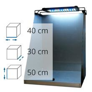 Abstrahlbox Dampfbox mit Beleuchtung