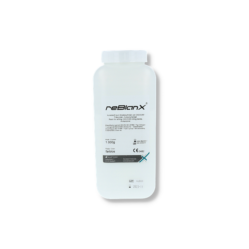 reBlanX Auffllkunstoff fr Schienen Pulver 1 Kg transparent