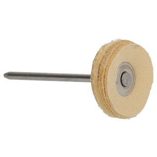 Miniaturbrsten mit HandStk, Lederscheibchen,  21 mm (VE=6)