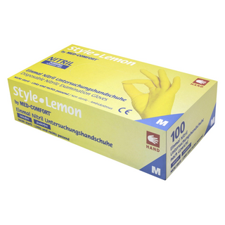 2 Gelb Nitril- Untersuchungshandschuhe